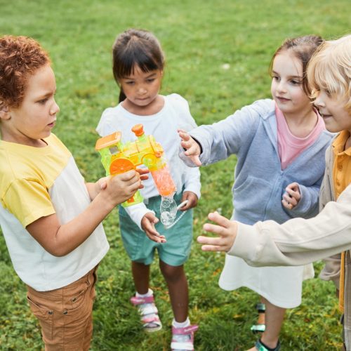 Kids Playing in Park Together